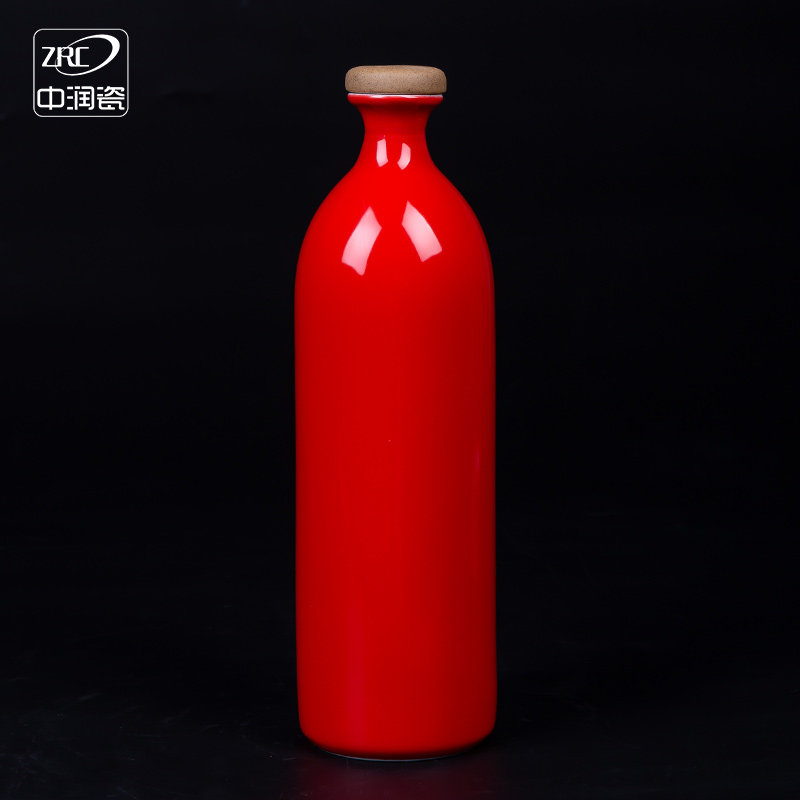 Wedding ceramic wine bottle one pound Jingdezhen wine jar creative decoration Chinese wine jug sealed empty bottle liquor custom
