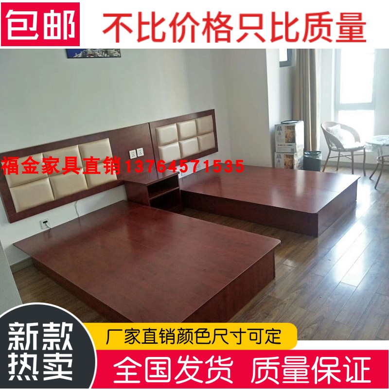 Nội thất khách sạn giường phòng khách sạn nội thất giường tùy chỉnh căn hộ phòng đầy đủ bộ đồ nội thất phòng tiêu chuẩn giường đơn - Nội thất khách sạn