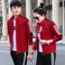 2018 vài chiếc áo len thể thao phù hợp với mùa xuân và mùa thu áo khoác thể thao nam mùa thu mới giản dị khí hai mảnh hoodie vàng Áo len