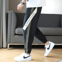 2021 autumn new casual pants mens loose sports tie pants