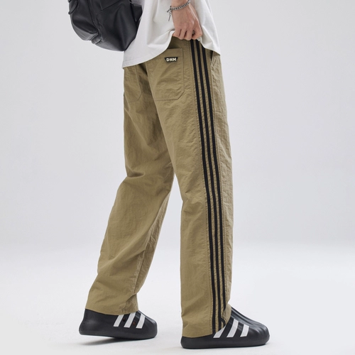 Мужские летние дышащие спортивные дорожные тонкие быстросохнущие штаны для отдыха, оверсайз, в американском стиле, свободный прямой крой