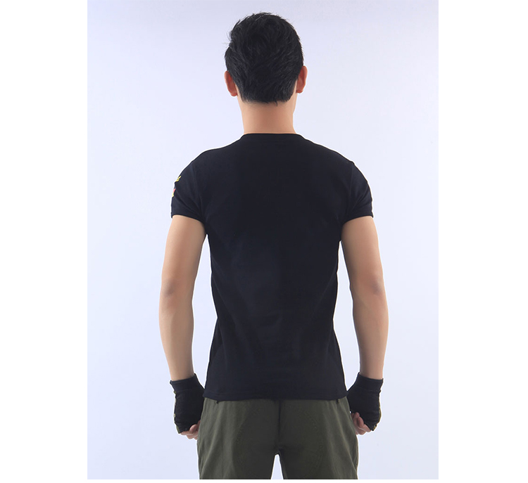 Mùa hè mới đặc biệt lực lượng ngoài trời quần áo quạt quân đội ngắn tay cổ chữ V chiến thuật Đức bó sát áo thun cao - Những người đam mê quân sự hàng may mặc / sản phẩm quạt quân đội áo lót trắng bộ đội