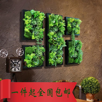 Creative plant wall hanging simulation succulent plant wall decoration three-dimensional decoration cafe background wall piece pendant
