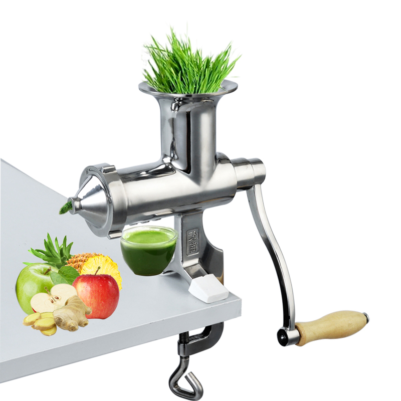 Household stainless steel manual wheat grass press ginger press juice machine Hand-shaking fruit and vegetable wheat seedling juicer