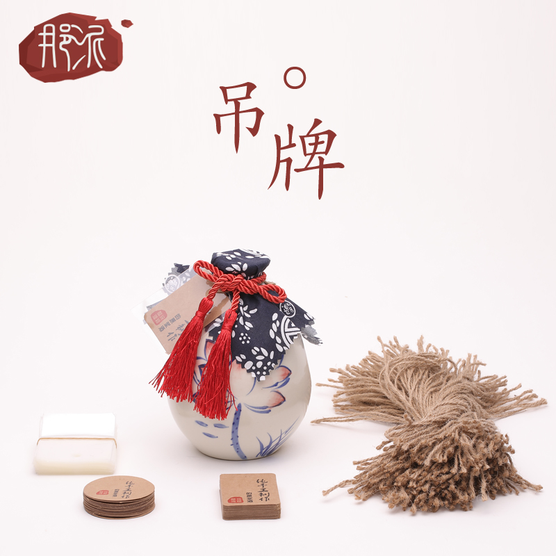 Ceramic wine bottle accessories Hemp rope tag wine accessories for bottle packaging Antique and versatile private customization