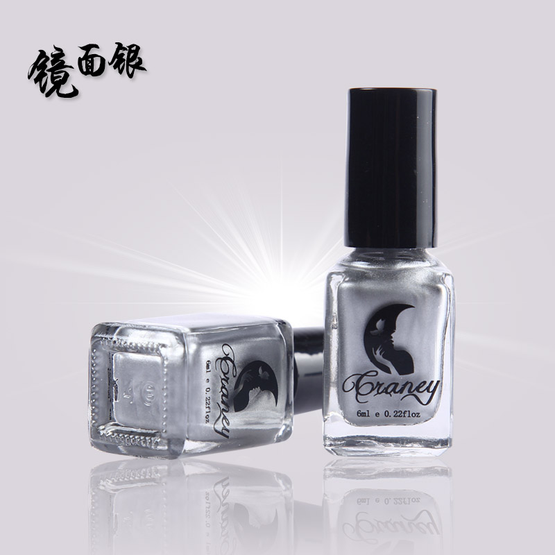 Craney 2016 new mirror silver, stainless steel color, metallic nail polish