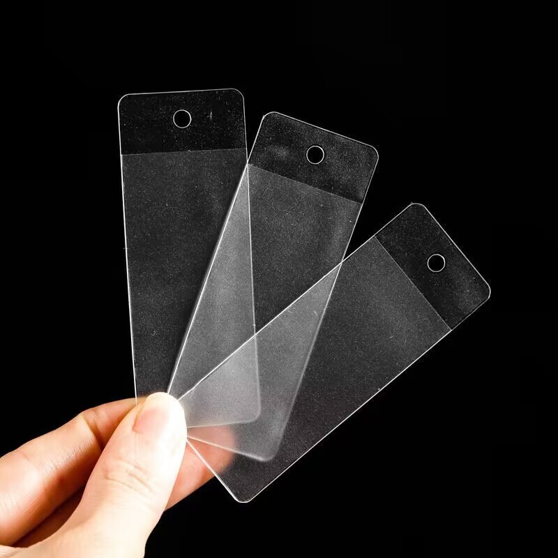 In-Stock Wholesale Pvc Transparent Tag Bags, Label and Trademark Card Holder Bags, Flat-Mouth Plastic Buckle Collar Tag Bags