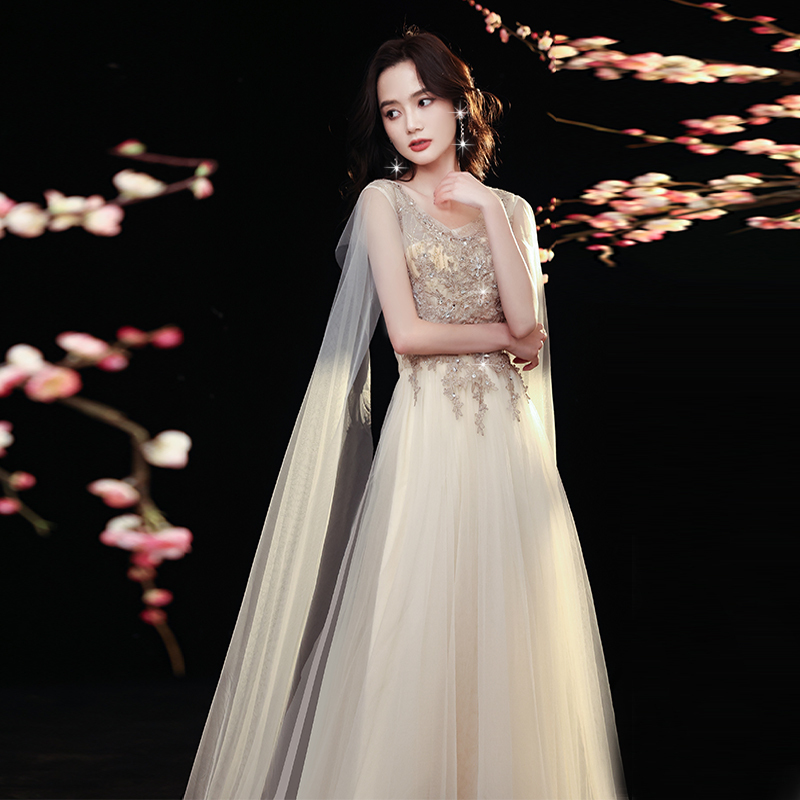 Evening Dress for Women, Accessible Luxury Niche, Classy Sense, Piano Playing, Guzheng Performance Clothing, Beautiful Adult Ceremony for Girls Evening Dress for Women, Accessible Luxury Niche, Classy Sense, Piano Playing, Guzheng Performance Clothing, Beautiful Adult Ceremony for Girls