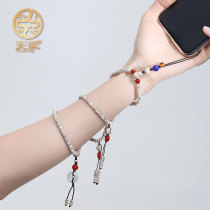  Tianzhuo mini star and moon Bodhi mobile phone chain bracelet Female Hainan Bodhi hand string necklace Shun white mini star and moon