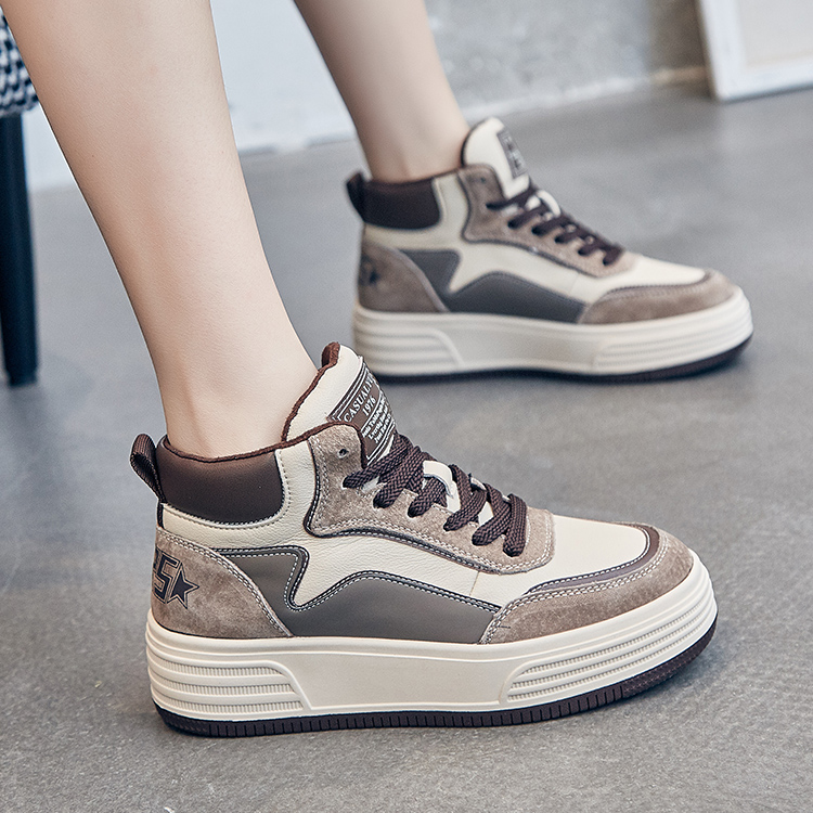 Daddy shoes and girls casual autumn shoes in 2022 new spring and summer in tide explosion high - cylinder sneakers