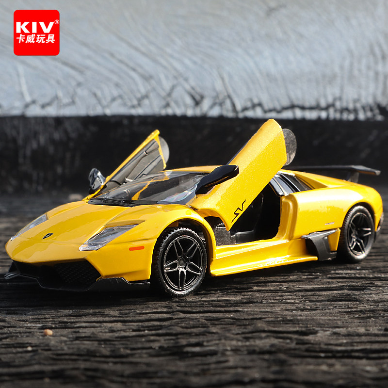 Lambo Gallardo children's car sports car simulation model Pull back bus boy toy car Gift ornament