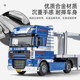 Simulation alloy double-decker car transporter model vehicle heavy-duty big truck car toy car semi-trailer boy