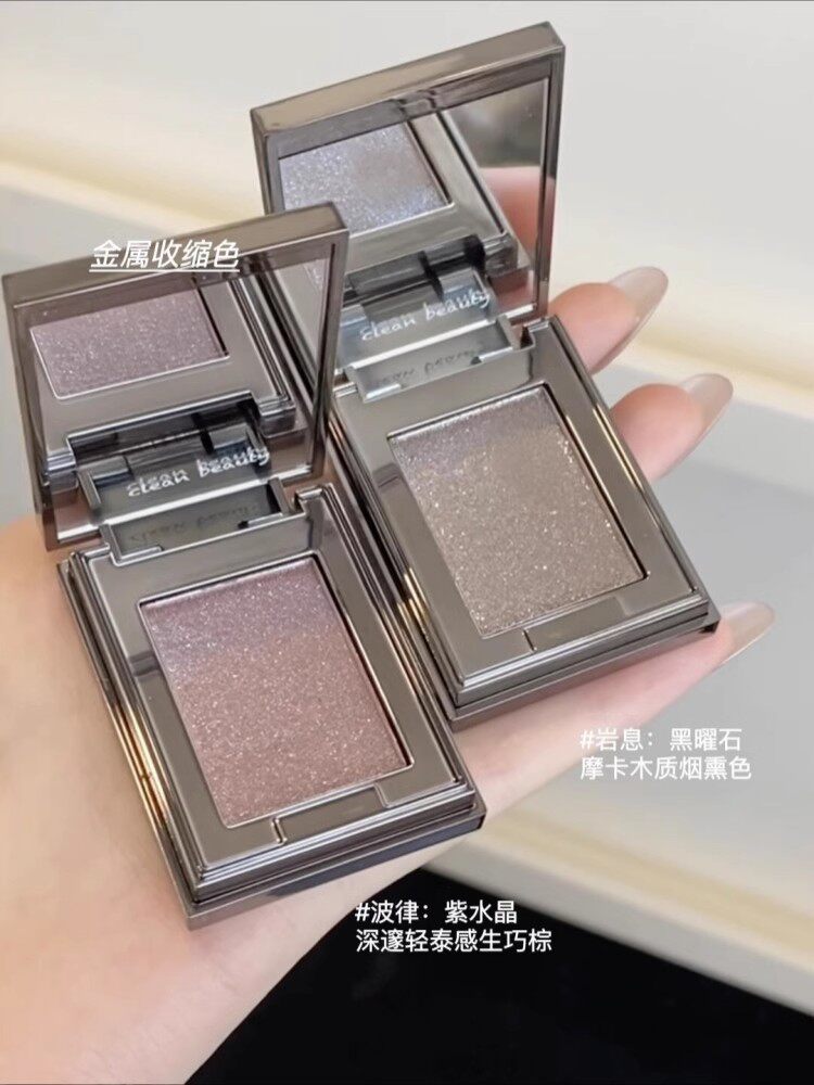Тени для век rc朱栈眼影多用粉水晶粉水晶爆闪烟熏眼影高光单色音更霞隐官正品 Red chamber
