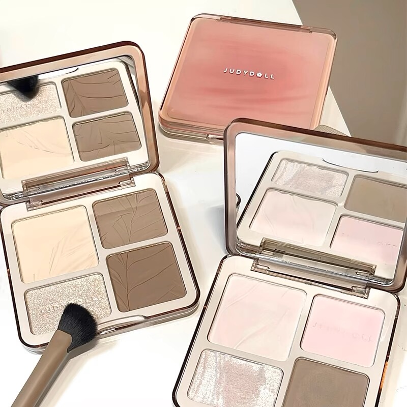 Judydoll Orange Contour Highlighter Palette Eye Shadow Nose Shadow Side Shadow Blush Matte Facial Highlighting All-In-One Judydoll Orange Contour Highlighter Palette Eye Shadow Nose Shadow Side Shadow Blush Matte Facial Highlighting All-In-One