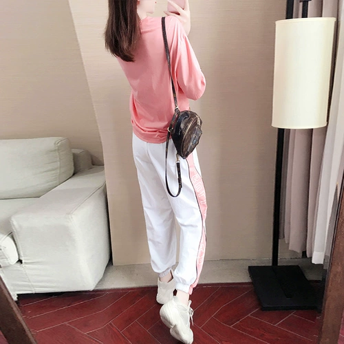 Розовый летний спортивный костюм, модный трендовый комплект