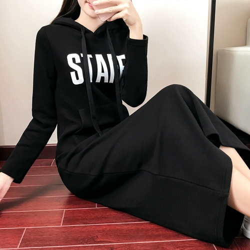 Бархатная толстовка, платье, сезон 2022, свободный крой