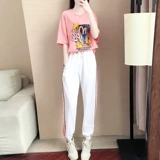 Розовый летний спортивный костюм, модный трендовый комплект