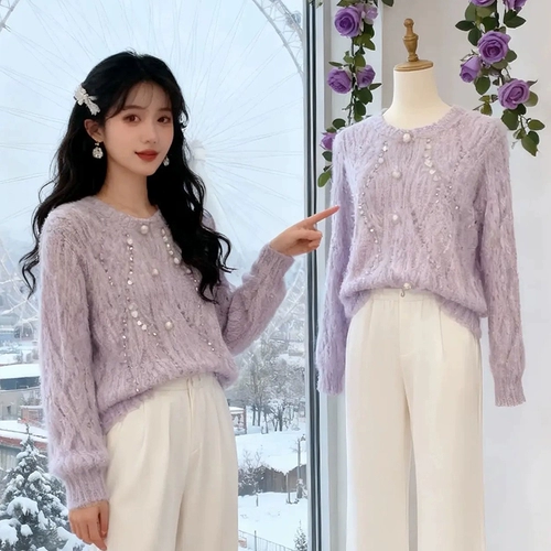 Ретро трикотажный демисезонный свитер, утепленный лонгслив, премиум класс