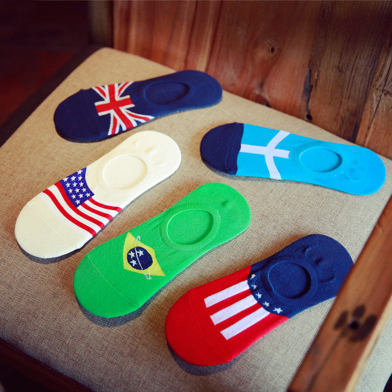 Invisible socks men's Korean version of shallow invisible socks Silicone non-slip Japanese low-help cotton socks deodorant socks tide 10 pairs