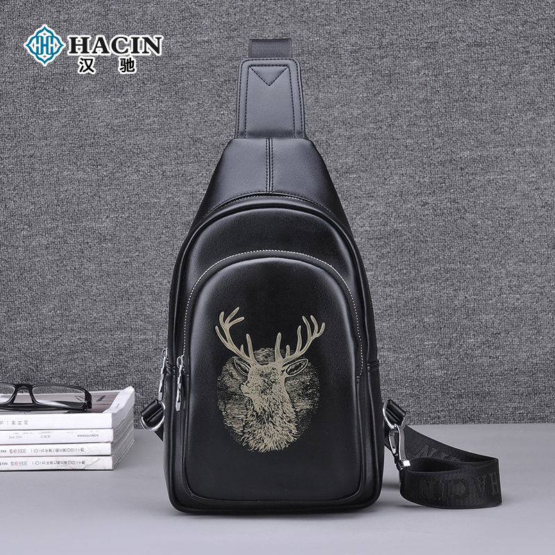 Men's chest bag shoulder bag messenger bag Korean version trend oblique cross chest bag small backpack personality bag fashion