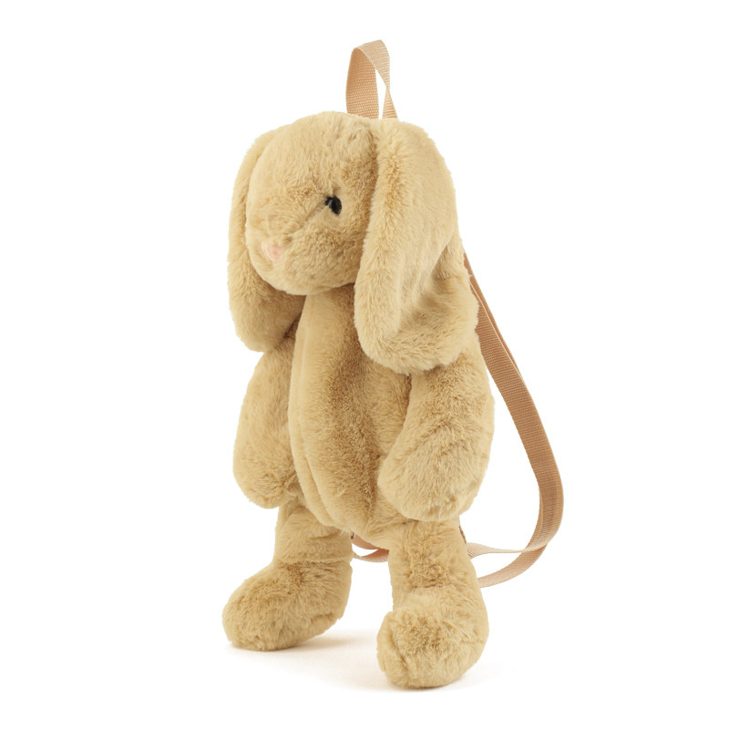 DIVAKIDS Rabbit Backpack Long Ear Rabbit Plush Bag Cute Bonnie Rabbit Doll Soft Girl Backpack Children Student