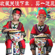 African drum Performance Costume Adult National Wind Christmas Thai Rijiang Classical Dance Rack Child Drum Children Act Out