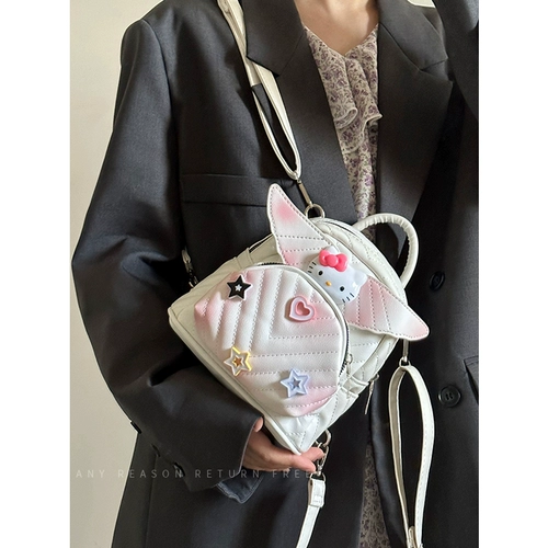 陈慕家 Сумки для женщин, новинка 2024, милый рюкзак KT Wings, модный женский повседневный рюкзак с алмазной вышивкой, нитками