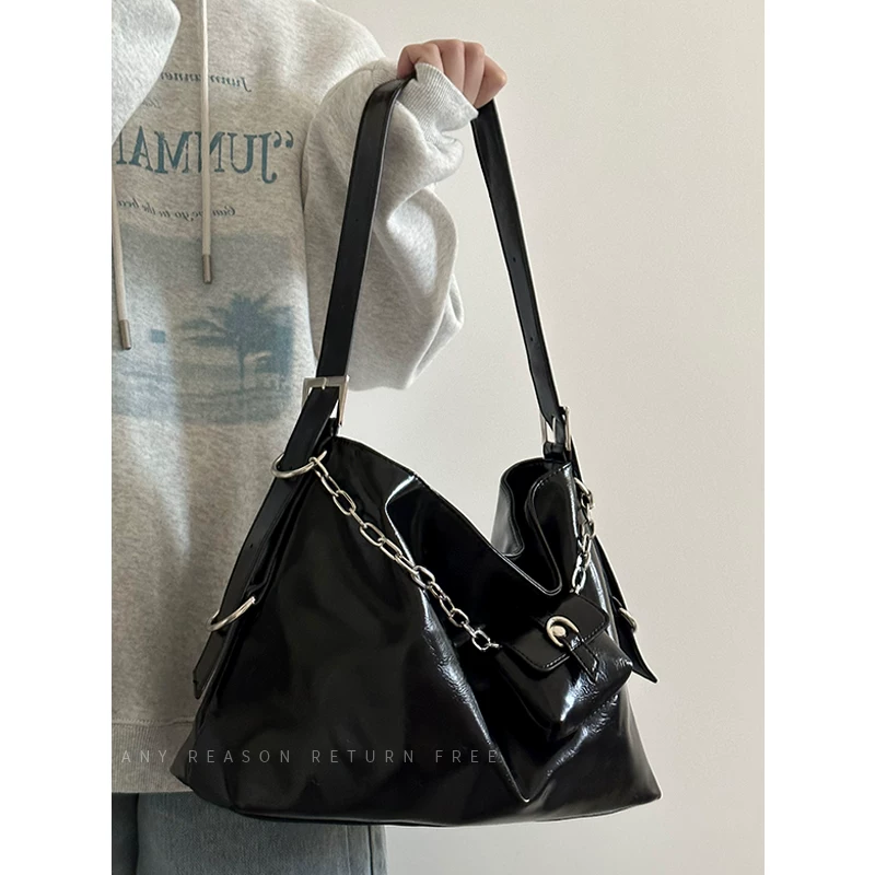 Шоппер-через-плечо Shoulder bag, вместительная сумка через плечо, корейский стиль, элитный