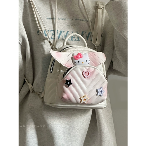 陈慕家 Сумки для женщин, новинка 2024, милый рюкзак KT Wings, модный женский повседневный рюкзак с алмазной вышивкой, нитками