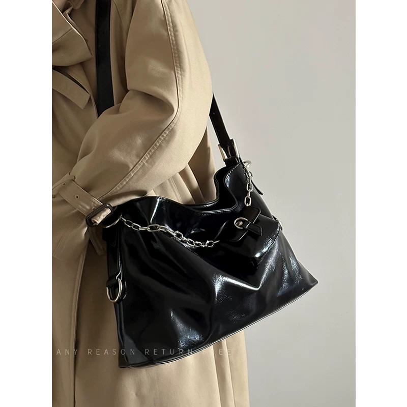 Шоппер-через-плечо Shoulder bag, вместительная сумка через плечо, корейский стиль, элитный