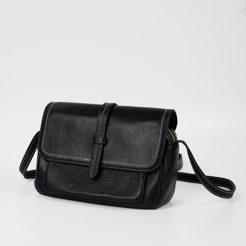 Leather sloppy shoulder bag 2023 new Han edition of Han - tide casual fashion cow leather bag bag