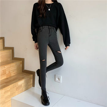 Slim pencil pants small feet pants