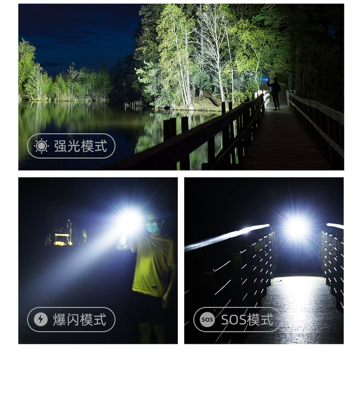 Đèn pin Shenhuo M19, ánh sáng mạnh có thể sạc lại, câu cá ngoài trời, siêu sáng, tầm xa, không thấm nước, đèn di động có tuổi thọ cao để sử dụng tại nhà đèn treo lều đèn ngoài trời chống nước