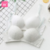 Simple bông ringless bra cup mỏng cute girl sinh viên đại học đồ lót học sinh trung học áo ngực chống bên ngoài tụ tập. 