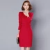 Cool Gaga Spring Fashion Elegant Slim Wild Trend Dress Color 1818 váy hoa cúc váy đầm