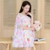 Mát mẻ aga mùa thu thời trang mới in mở tay áo xu hướng tính khí dress 1558 kiểu váy đẹp Sản phẩm HOT