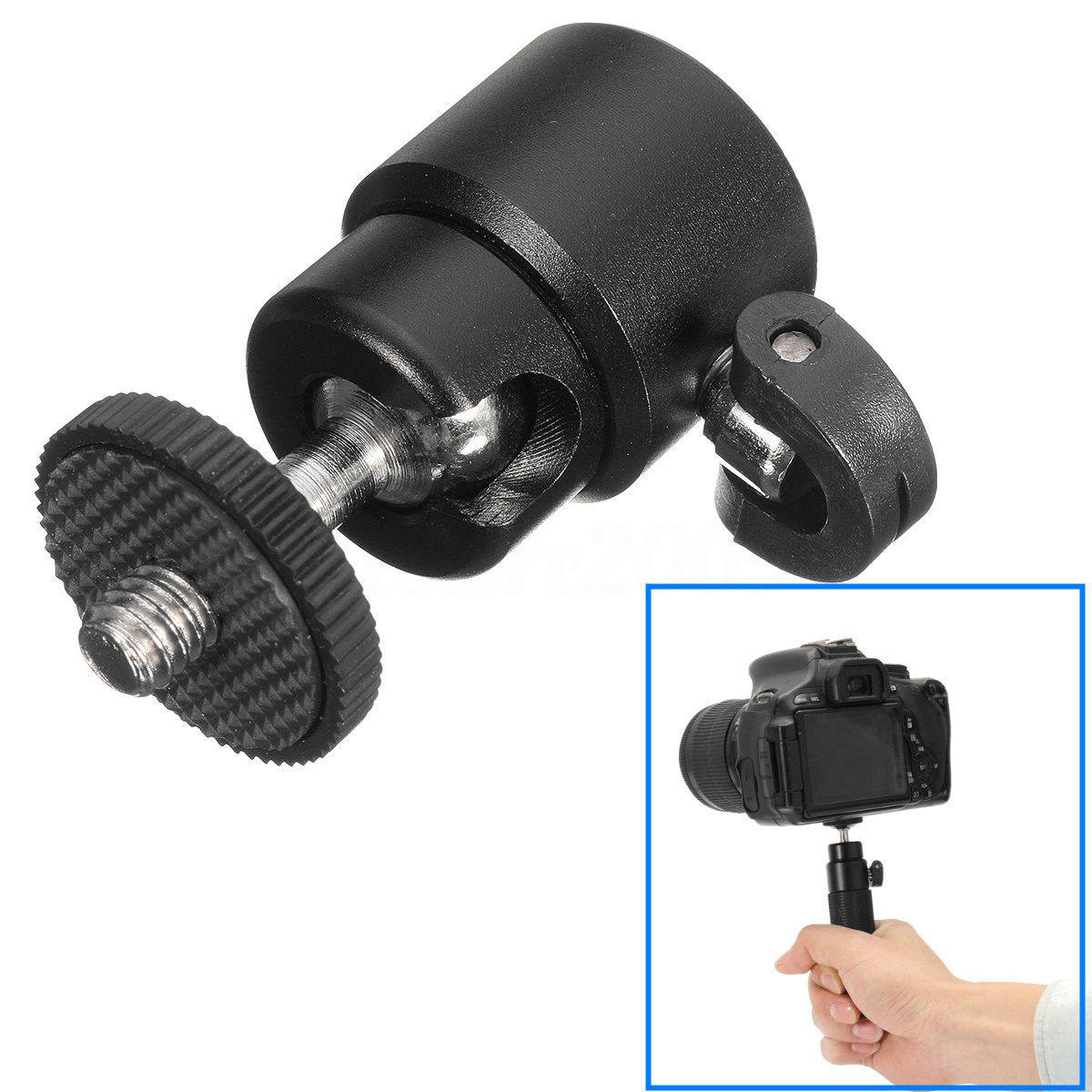 Spherical flat bottom small gimbal Small mini camera selfie stick 1 4 screw spherical metal gimbal