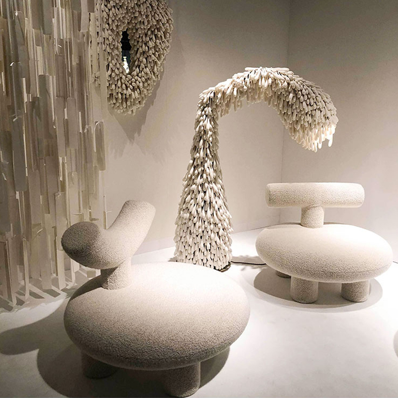 Nordic Ins Wind Small Family Style Living Room Designer Creative Goat Suede Single Sofa Chair Modern Minima Casual Chair