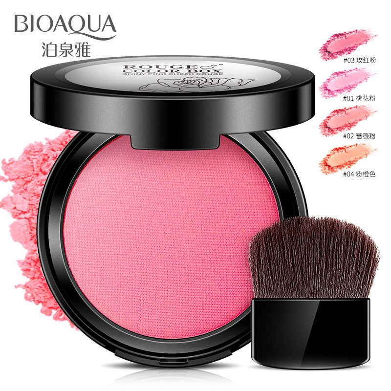 Poequanya blush pink powder Cinemaine tinted orange orange orange Lasting Constant Makeup Natural Matt Naked Makeup Waterproof Beginners