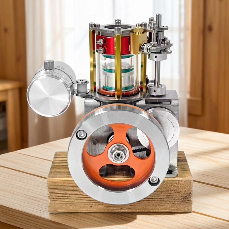 Alcohol Engine Four-Stroke Mini Internal Combustion Engine Scientific Physics Experiment Model Creative Mechanical Toy Can Be Started Alcohol Engine Four-Stroke Mini Internal Combustion Engine Scientific Physics Experiment Model Creative Mechanical Toy Can Be Started