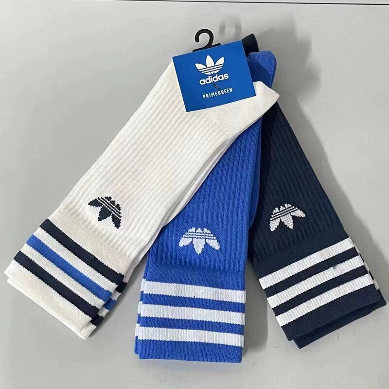 Adidas Trefoil Men's and Women's Socks Breathable Knit Socks Sports Socks H62015Hc9553 Adidas Trefoil Men's and Women's Socks Breathable Knit Socks Sports Socks H62015Hc9553