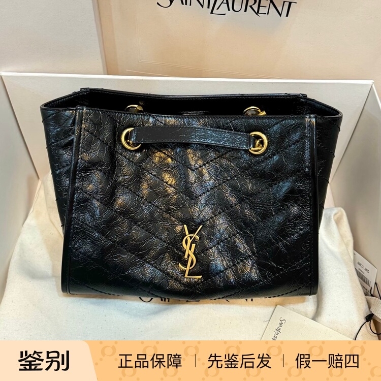 【Kkkk】Ysl Saint Laurent Niki Shopping Oil-Waxed Cowhide Leather Small and Large Tote Bag Shoulder Bag