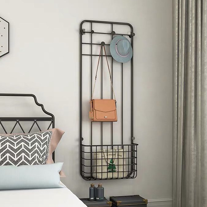 Nordic punch hanger wall wall hanging bathroom bedroom wall coat cap hat rack porch head shelf creative