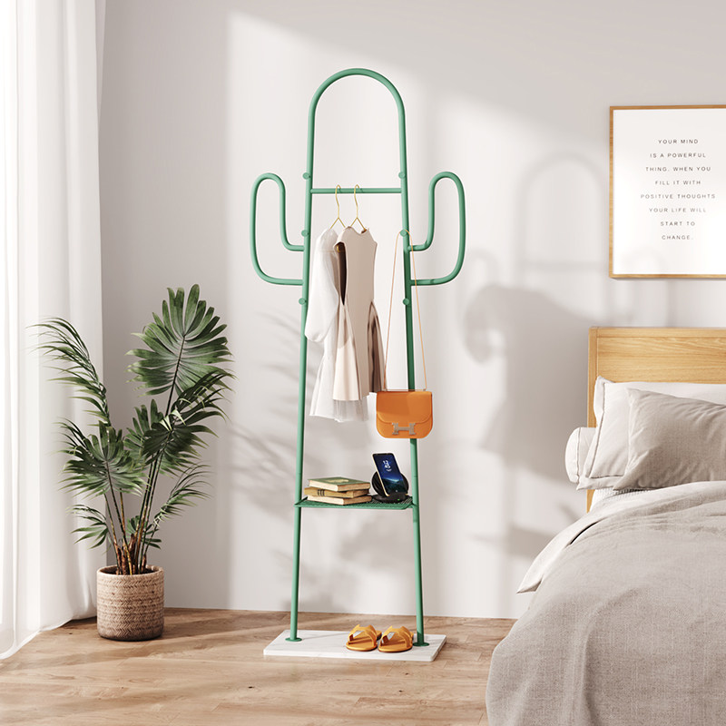 Nordic minimalist landing clothes hat rack bedroom home simple bedside hanging clothes rack light lavish red hanging bag rack small