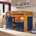 Hi-giấc mơ kết hợp giữa đồ nội thất gỗ, giường đa chức năng cho trẻ em với bàn lưu trữ tủ quần áo nửa chiều cao giường màu xanh Hiệp sĩ - Giường