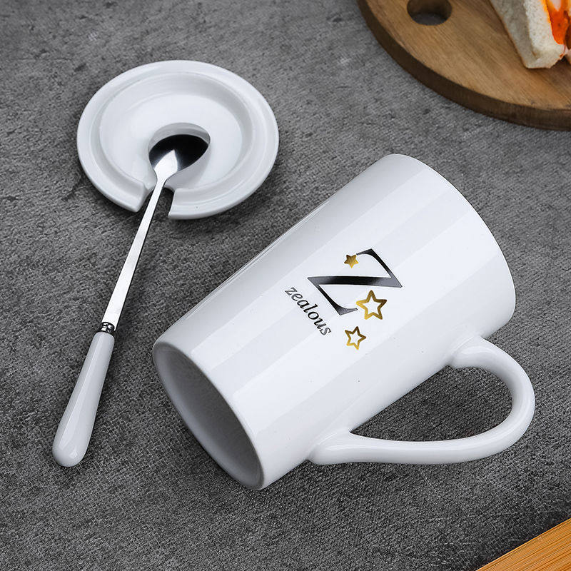 Cup Creative Ceramic Cup Water Cups Home Mark Cup No lid spoon Coffee cup Tea Cup Minima Breakfast Milk Cup