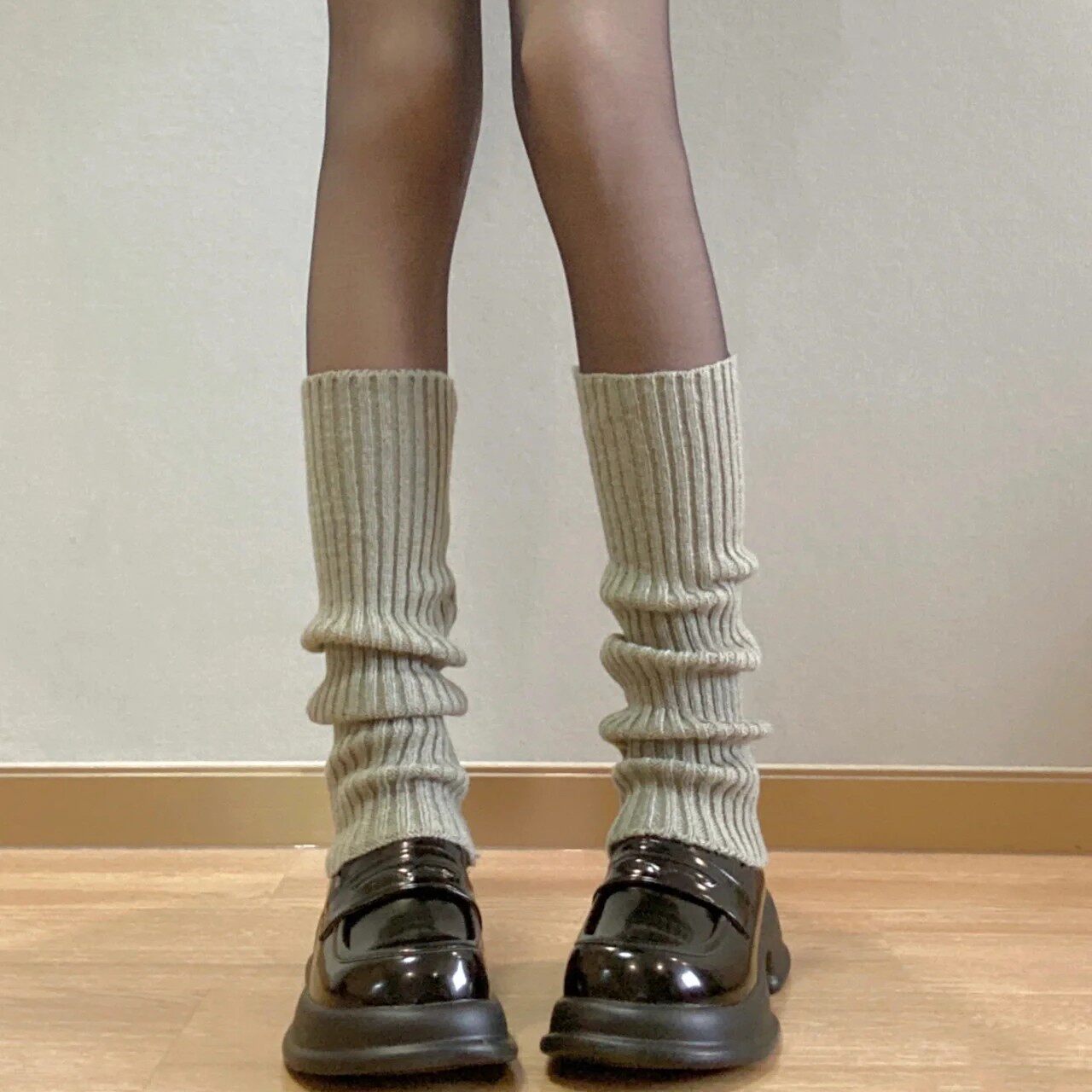 Day Ensemble Jk Calf Socks Long Barrel Grey Socks Jacket Ankle Socks y2k Horseradish Heaps Pile Socks Socks women's autumn winter style-Taobao