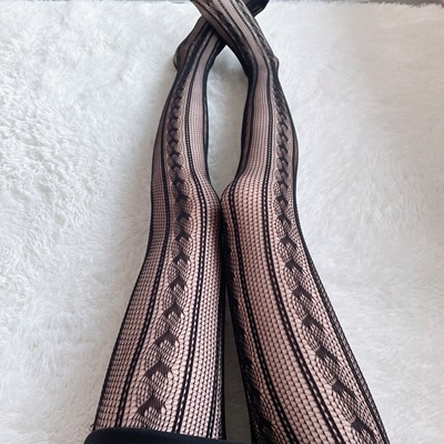 taobao agent Tide, Japanese black fishing net, summer thin socks