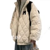 Демисезонная куртка с буквами, японский комплект, пуховик, с вышивкой, коллекция 2021