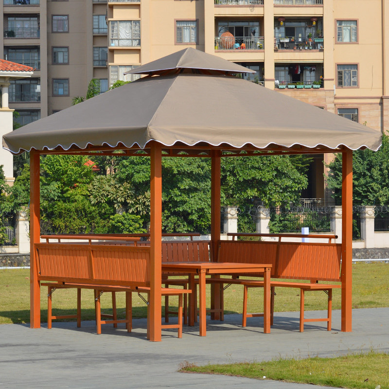 Outdoor gazebo wrought iron park leisure pavilion courtyard garden terrace barbecue tent leisure farm outdoor awning